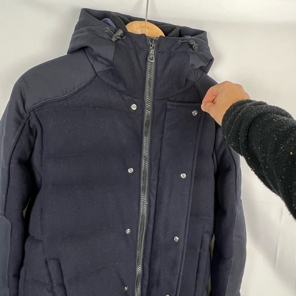 Jil Sander x Uniqlo +J Padded Wool Down-Filled Hooded Jacket Men’s S Navy - Picture 3 of 12